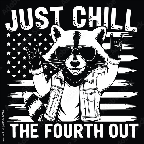 Just Chill graphic design for Racoon lovers
