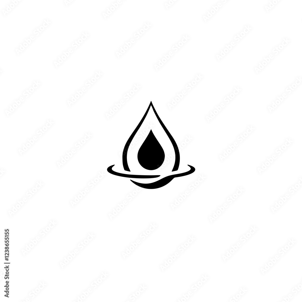 Abstract Water Drop Logo Design: Minimalist Black and White Icon, Perfect for Branding and Corporate Identity Abstract Water Drop Logo Design: Minimalist Black and White Icon, Perfect for Branding and Corporate Identity
