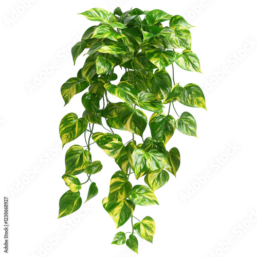 Golden Pothos plant, Pothos climbing flower, Sansevieria plant, decorative plants, Pothos Epipremnum Aureum, Devils ivy plant isolated on transparent background photo