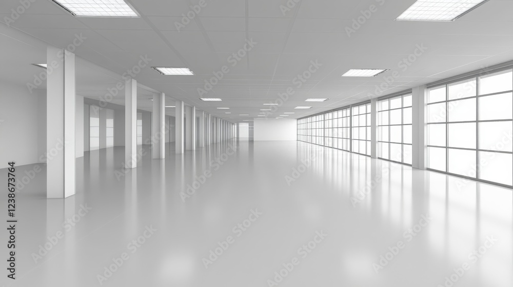 Modern Minimalist Office Space: Bright, Airy, and Spacious Design