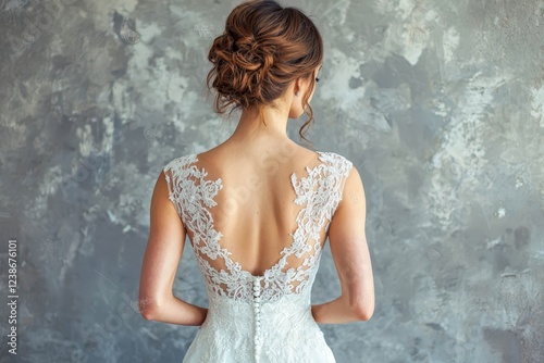 Back of the wedding dress.