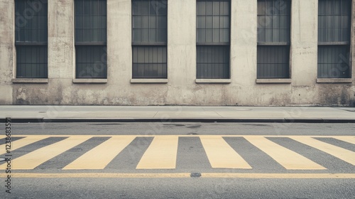 Wallpaper Mural City street crosswalk near old building Torontodigital.ca