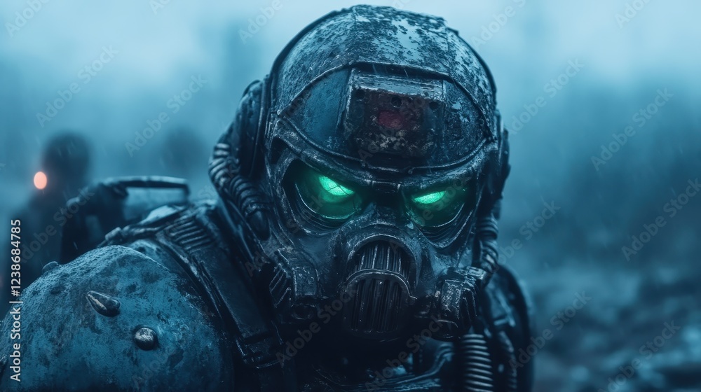 An evocative close-up portrait of a futuristic soldier, showcasing intricate details of the helmet and glowing eyes, encapsulating the essence of a high-tech warrior in chaos. An evocative close-up portrait of a futuristic soldier, showcasing intricate details of the helmet and glowing eyes, encapsulating the essence of a high-tech warrior in chaos.