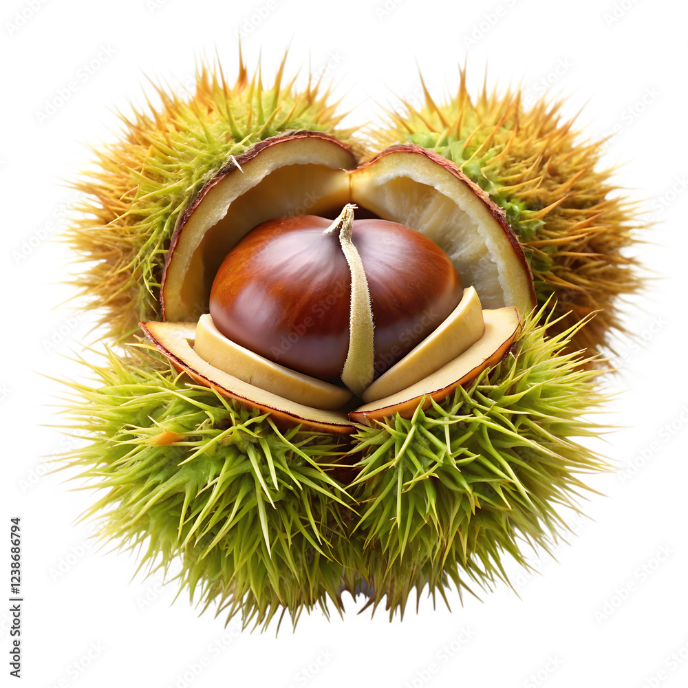 Tongan chestnut fruit isolated on transparent background Tongan chestnut fruit isolated on transparent background