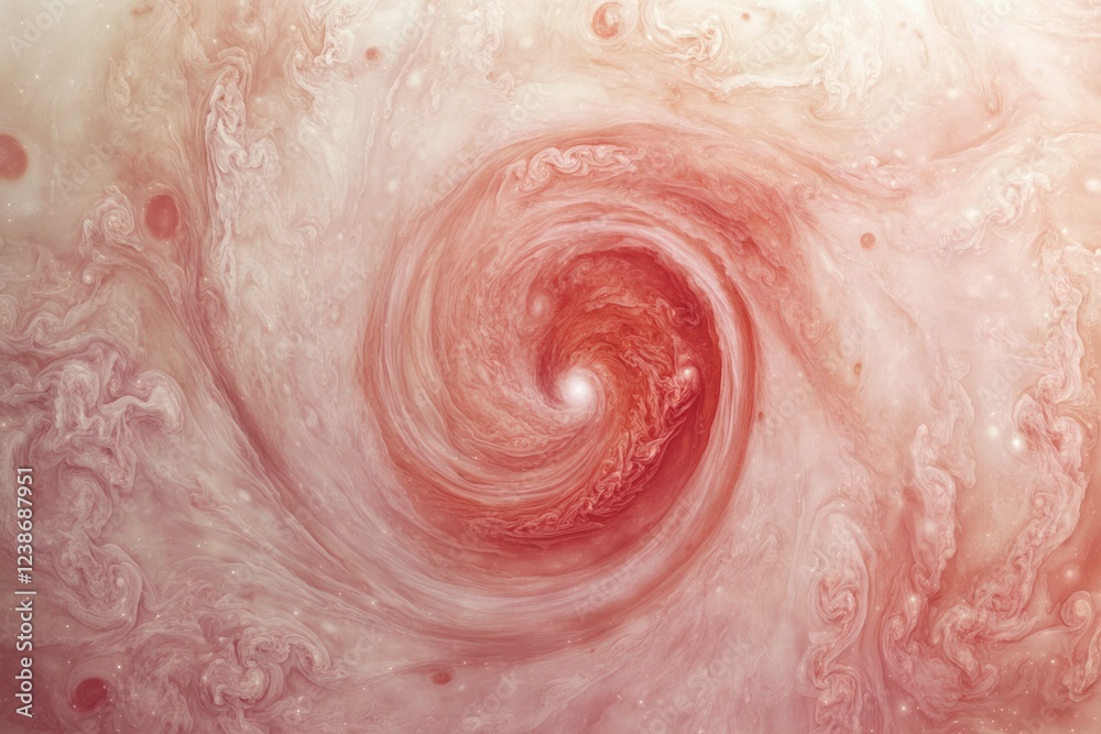 Fototapeta premium A swirling vortex of pink and white hues, resembling a cosmic nebula or a celestial event.