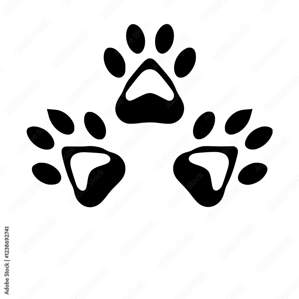 Three Paw Prints: A Minimalist Animal Print Design. Perfect for pet lovers, nature enthusiasts, and graphic designers seeking a simple yet impactful image. Three Paw Prints: A Minimalist Animal Print Design. Perfect for pet lovers, nature enthusiasts, and graphic designers seeking a simple yet impactful image.