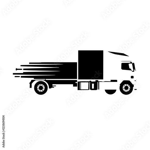 Fast Delivery Truck: Speedy Cargo Transportation and Logistics.  Efficient Shipping and Freight Services for Businesses. photo