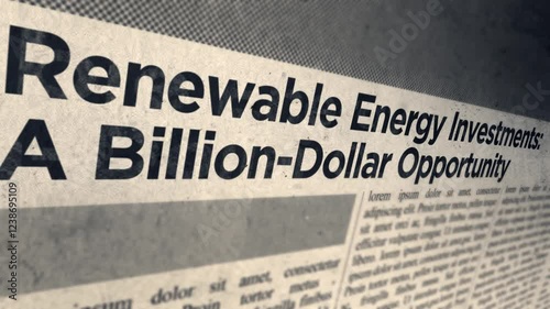Wallpaper Mural Renewable Energy Investments A Billion-Dollar Opportunity Headline Newspaper Title Torontodigital.ca