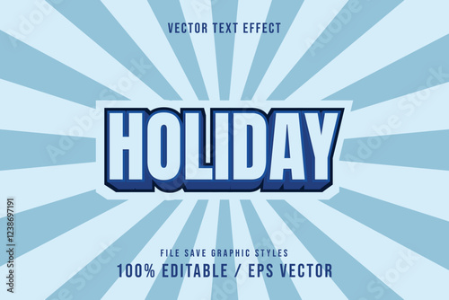 Premium Holiday text effects can be edited again, suitable poster