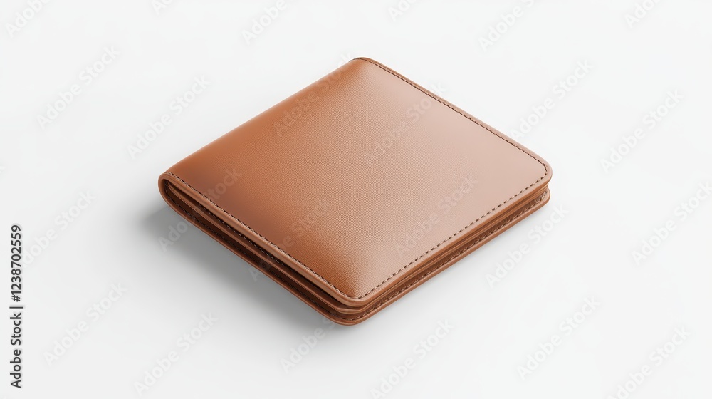 Realistic wallet mockup showcasing a plain unbranded design perfect for showcasing minimalist style in fashion and accessory presentations Realistic wallet mockup showcasing a plain unbranded design perfect for showcasing minimalist style in fashion and accessory presentations