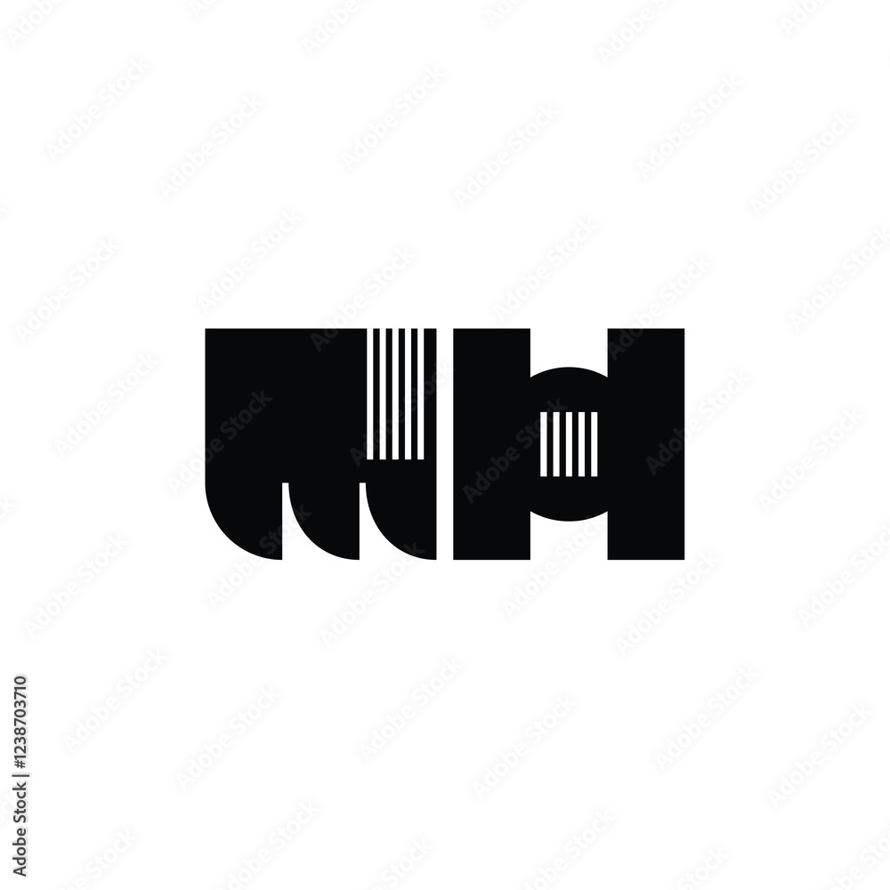 WH monogram logo design letter text name symbol monochrome logotype alphabet character simple logo WH monogram logo design letter text name symbol monochrome logotype alphabet character simple logo