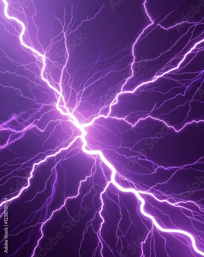 Wallpaper Mural Purple electrified streaks twisting in dynamic lightning patterns abstract background Torontodigital.ca