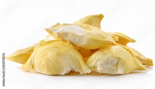 thai durian freeze dry on white background delicious dessert tasty snack