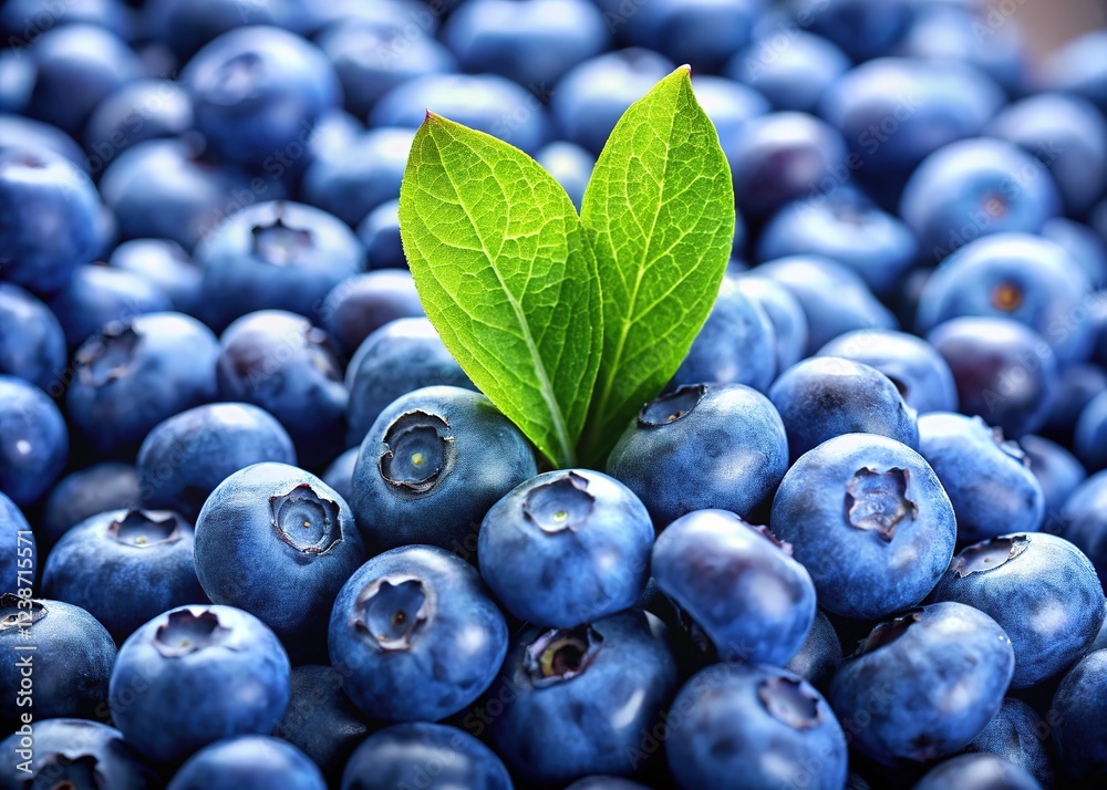 Fresh Blueberries Pile with Leaf - Candid Still Life Photography Fresh Blueberries Pile with Leaf - Candid Still Life Photography