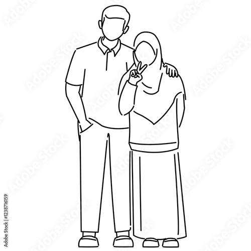 moslem couple rommance pose