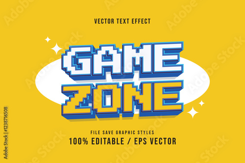 Premium Game Zone text effects can be edited again, suitable poster, template.
