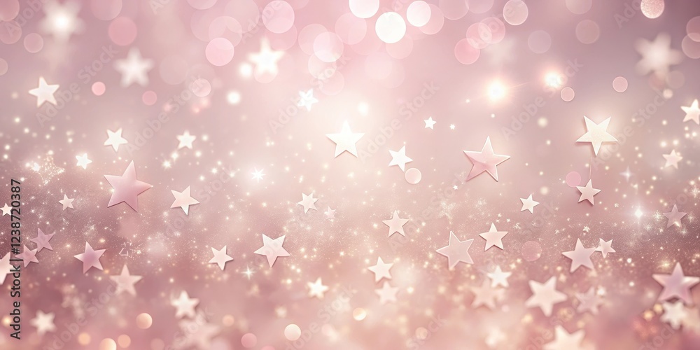 Soft pink background with scattered shimmering stars and sparkles creating a whimsical evening atmosphere , evening, pink confetti Soft pink background with scattered shimmering stars and sparkles creating a whimsical evening atmosphere , evening, pink confetti
