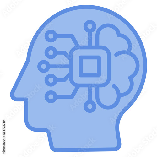 Artificial Intelligence Icon Element For Design