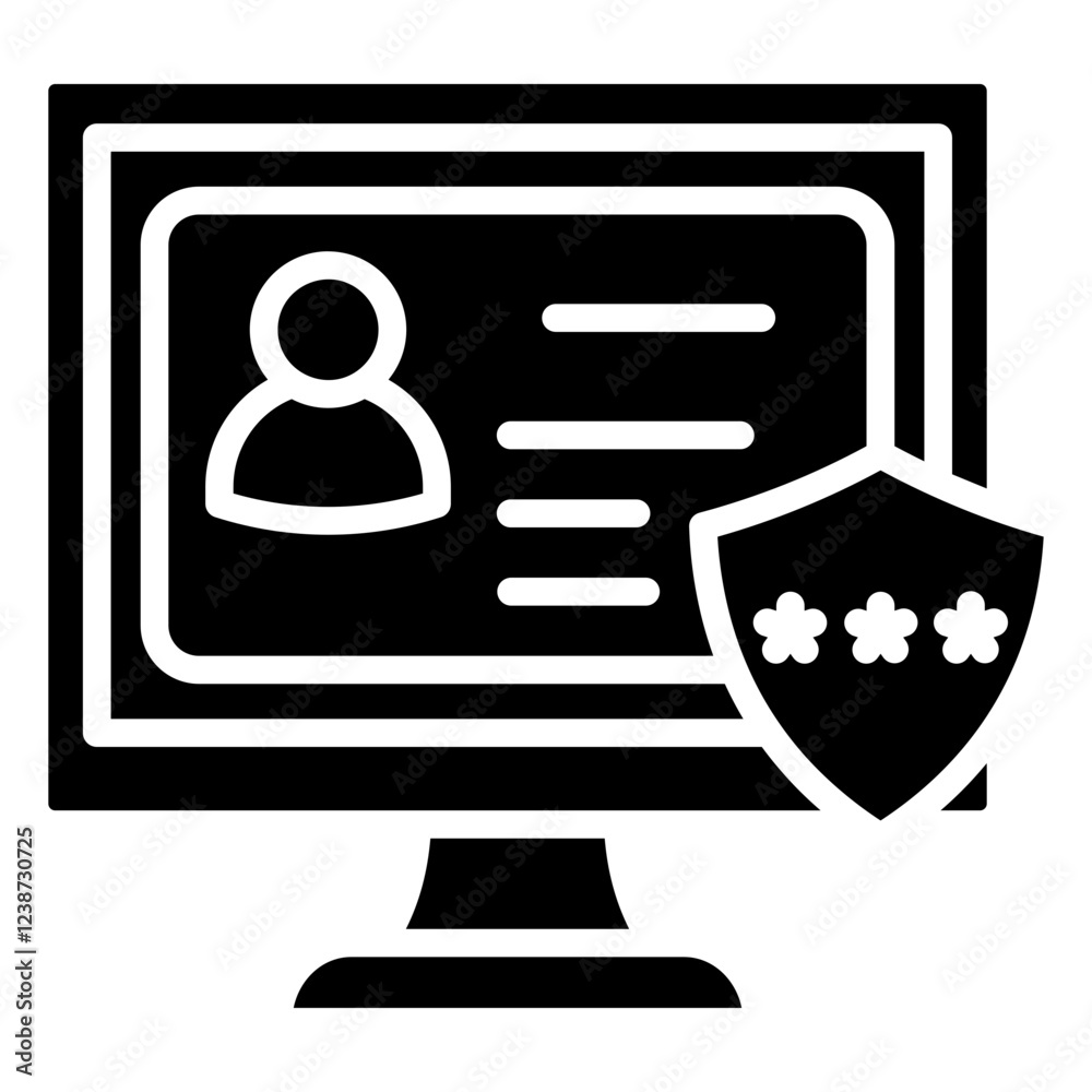 Digital Identity Icon Element For Design Digital Identity Icon Element For Design