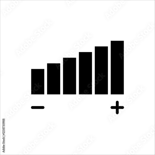 Volume control icon. Vector illustration for web design, app and UI. Media player buttons icon.