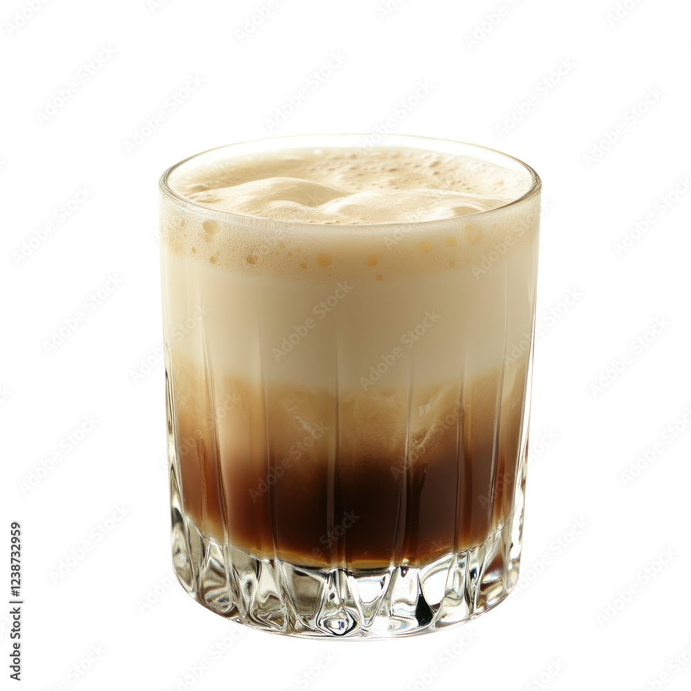 A White Russian Drink isolated on white or transparent background A White Russian Drink isolated on white or transparent background