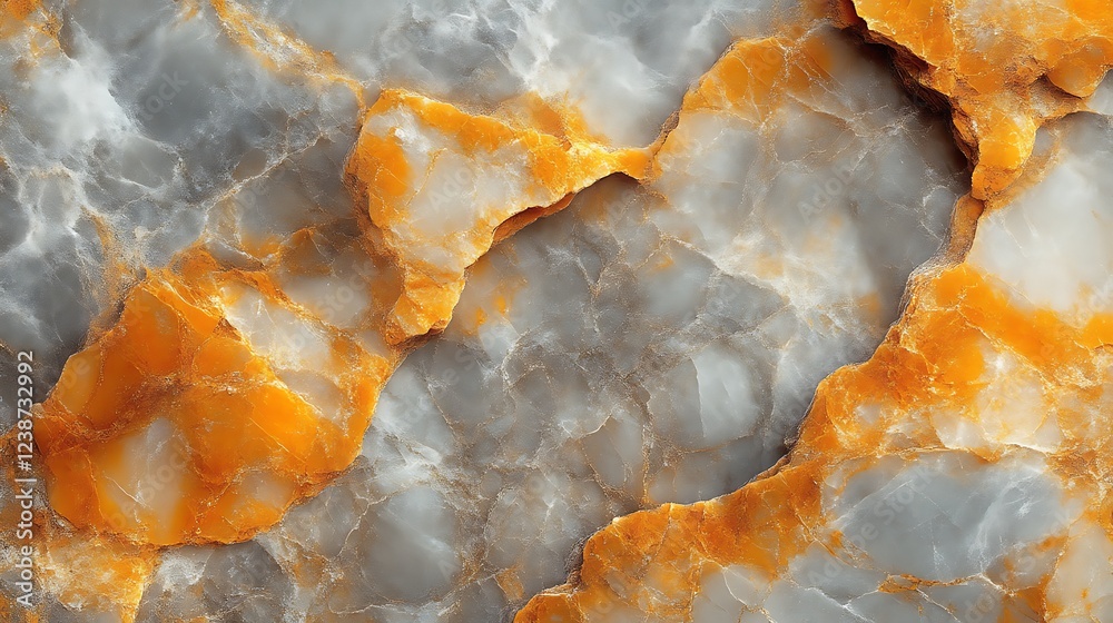 Obraz premium Abstract Gray and Orange Onyx Stone Texture