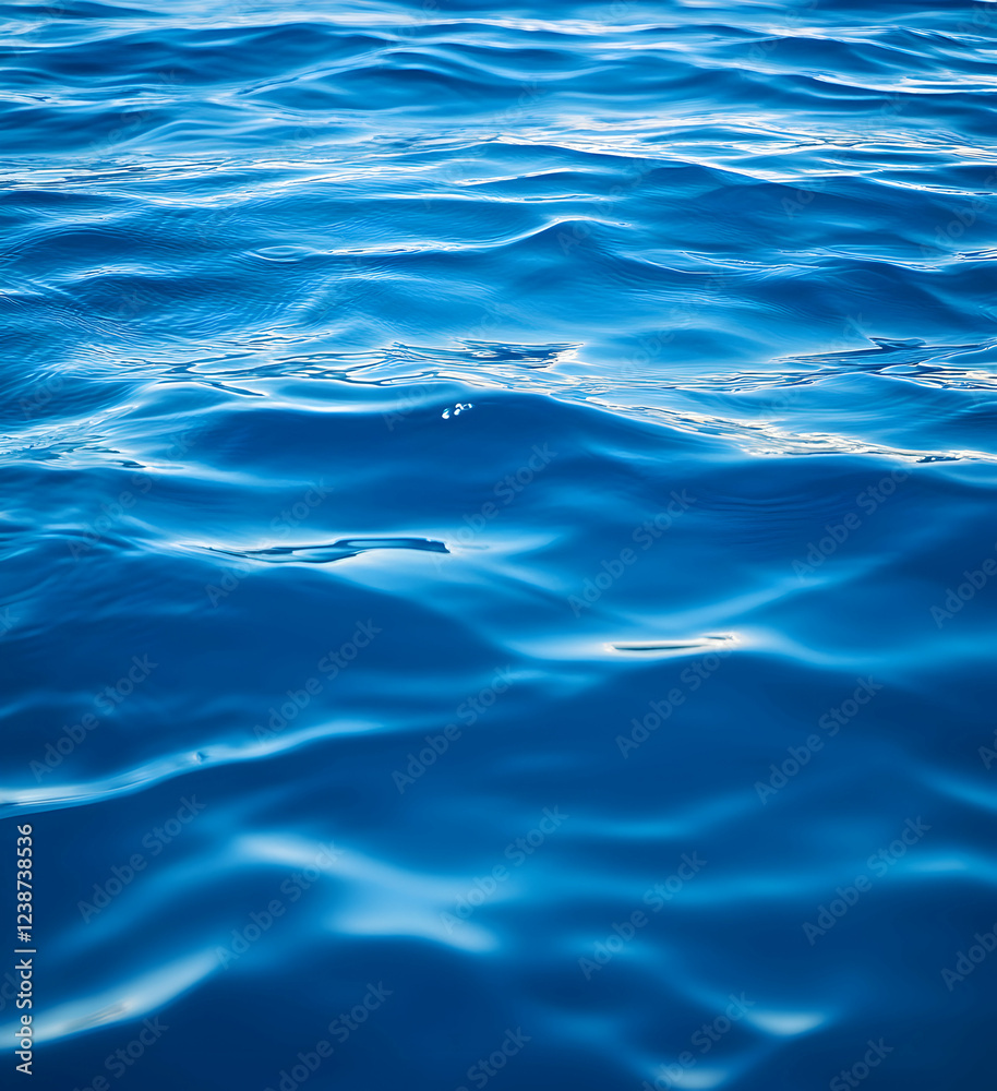 Fototapeta premium Serene Ocean Waters: A Captivating Blue
