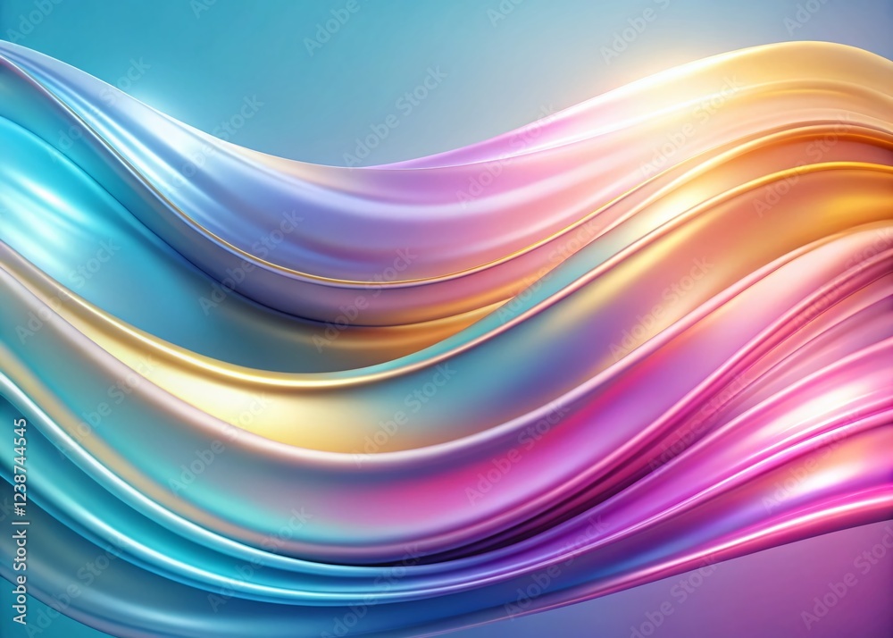 Fototapeta premium Elegant Abstract Background with Flowing Curves: Luxurious Swirls and Soft Hues for Design Projects