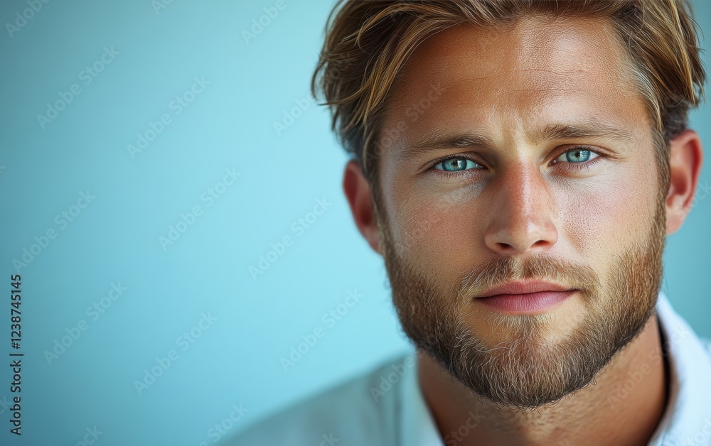 Fototapeta premium A man with a color shirt