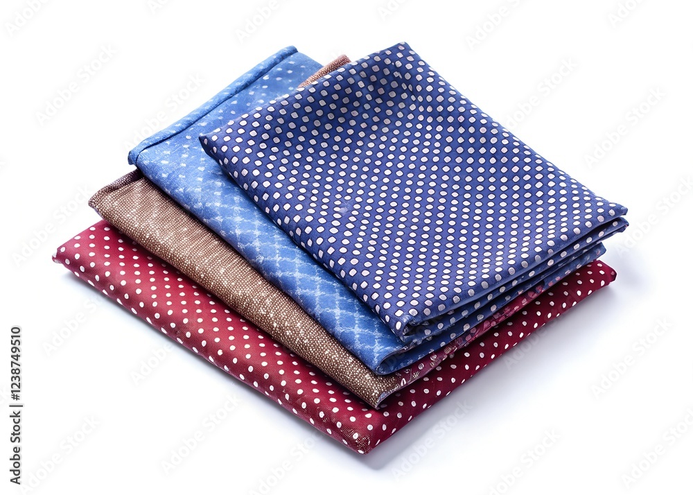 pocket squares isolated on a white background pocket squares isolated on a white background