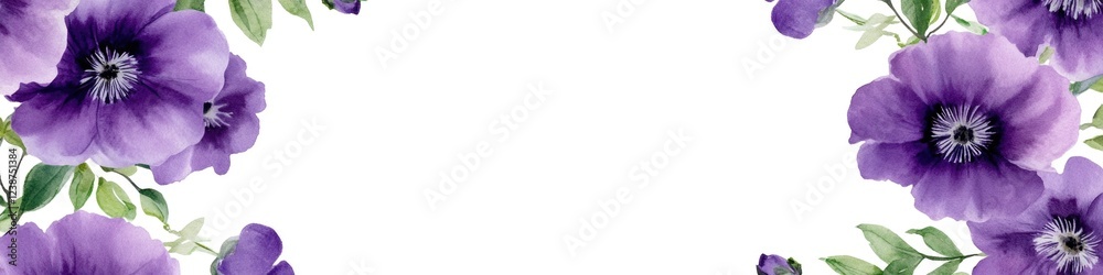 Obraz premium A bouquet of purple flowers against a clean white background