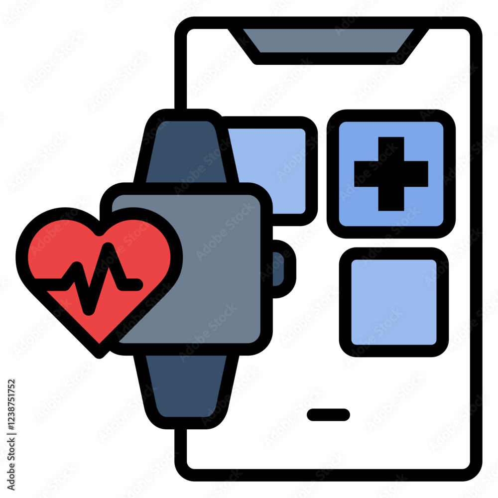 Digital Health Icon Element For Design Digital Health Icon Element For Design