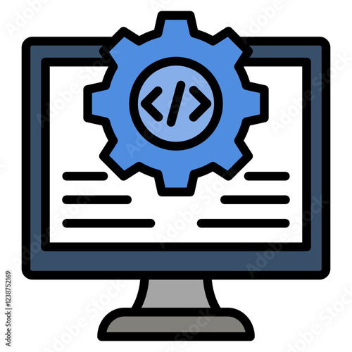 Digital Services Icon Element For Design
