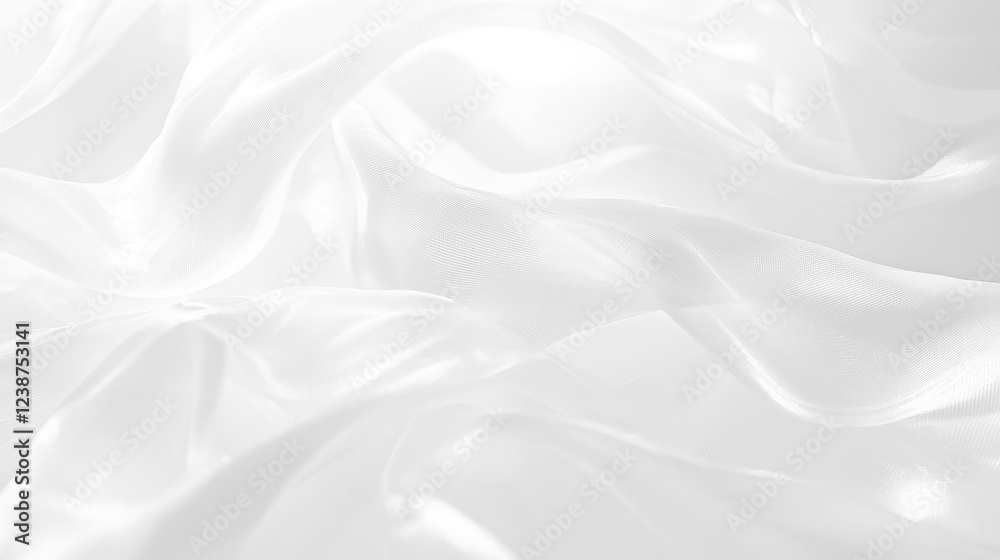 Obraz premium A white fabric with a wave pattern