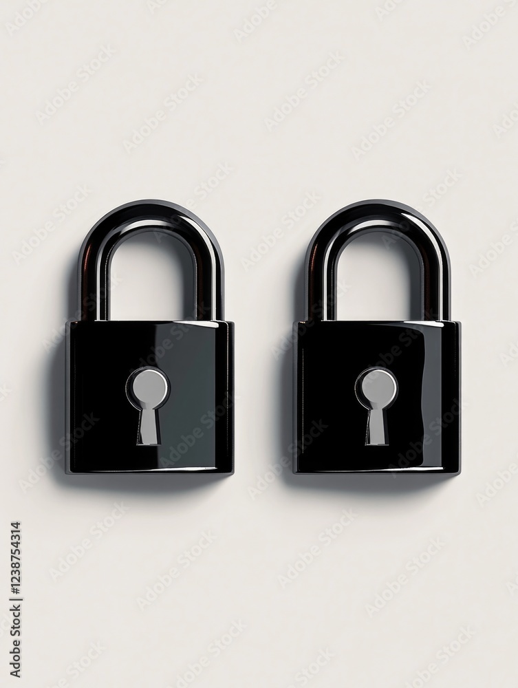 A pair of metallic padlocks with a silver finish, ideal for securing devices or access points. A pair of metallic padlocks with a silver finish, ideal for securing devices or access points.