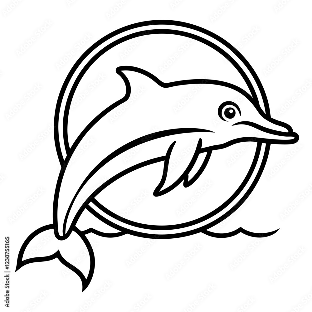 Fototapeta premium dolphin isolated on white