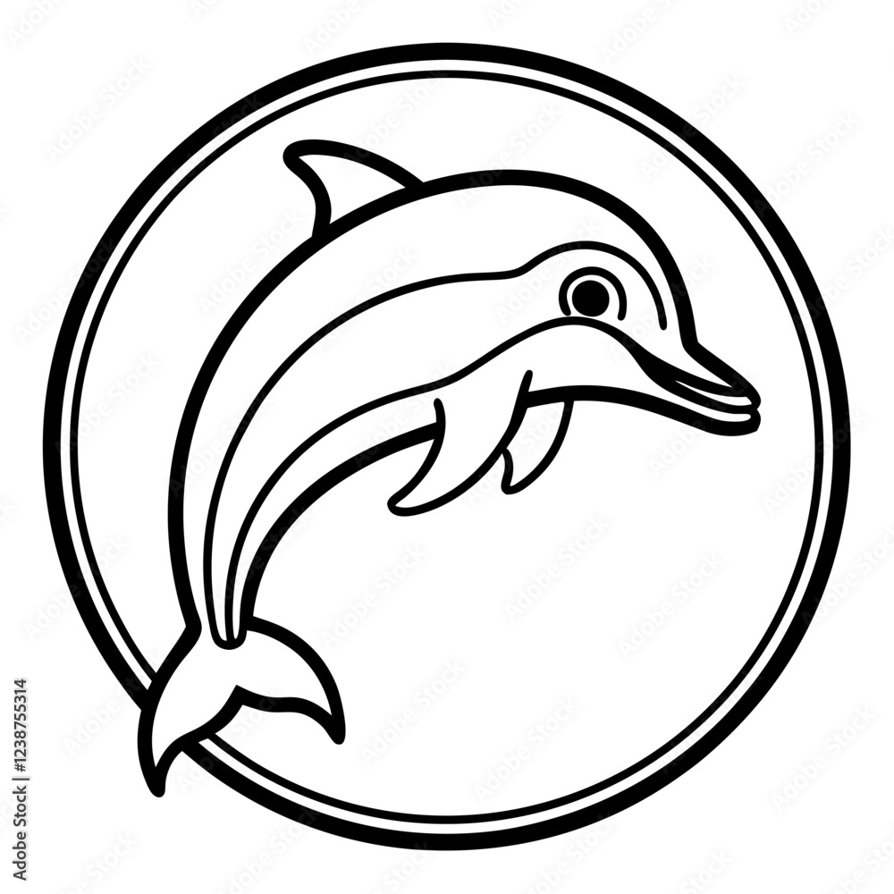 Obraz premium Dolphin logo