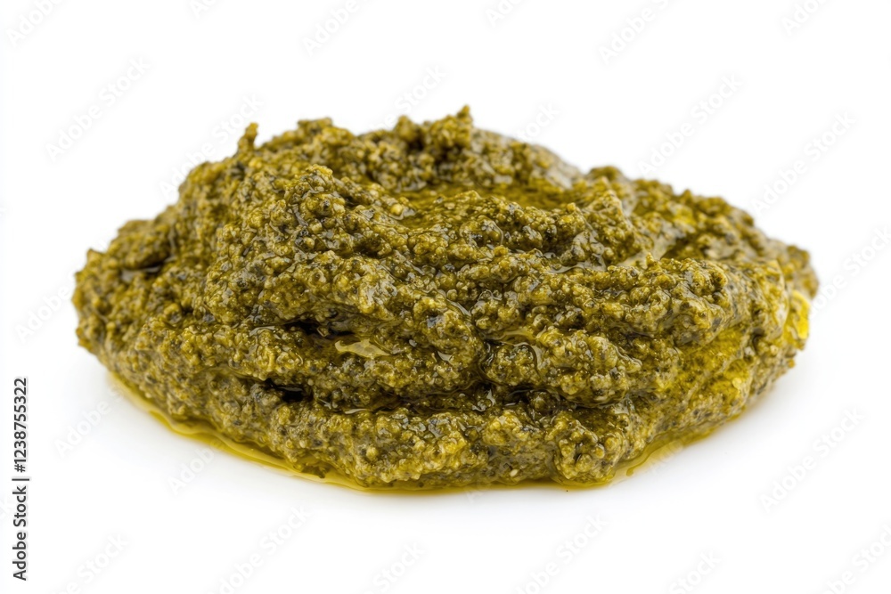 A close-up view of a bowl filled with pesto, great for food photography and recipes A close-up view of a bowl filled with pesto, great for food photography and recipes