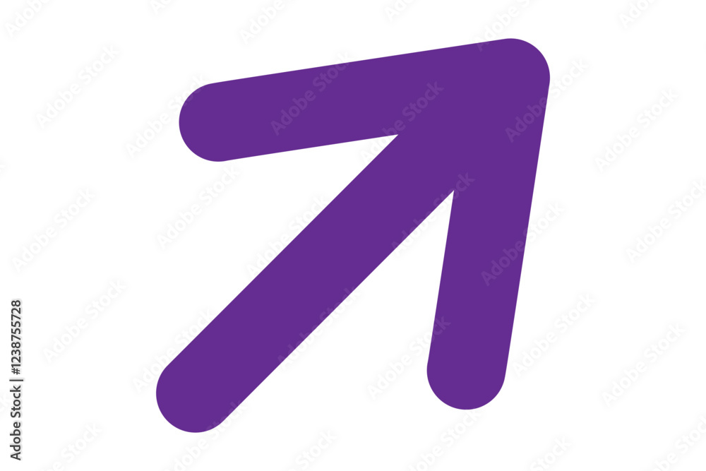 Long arrows icon. Long curved hand drawn arrow isolated.