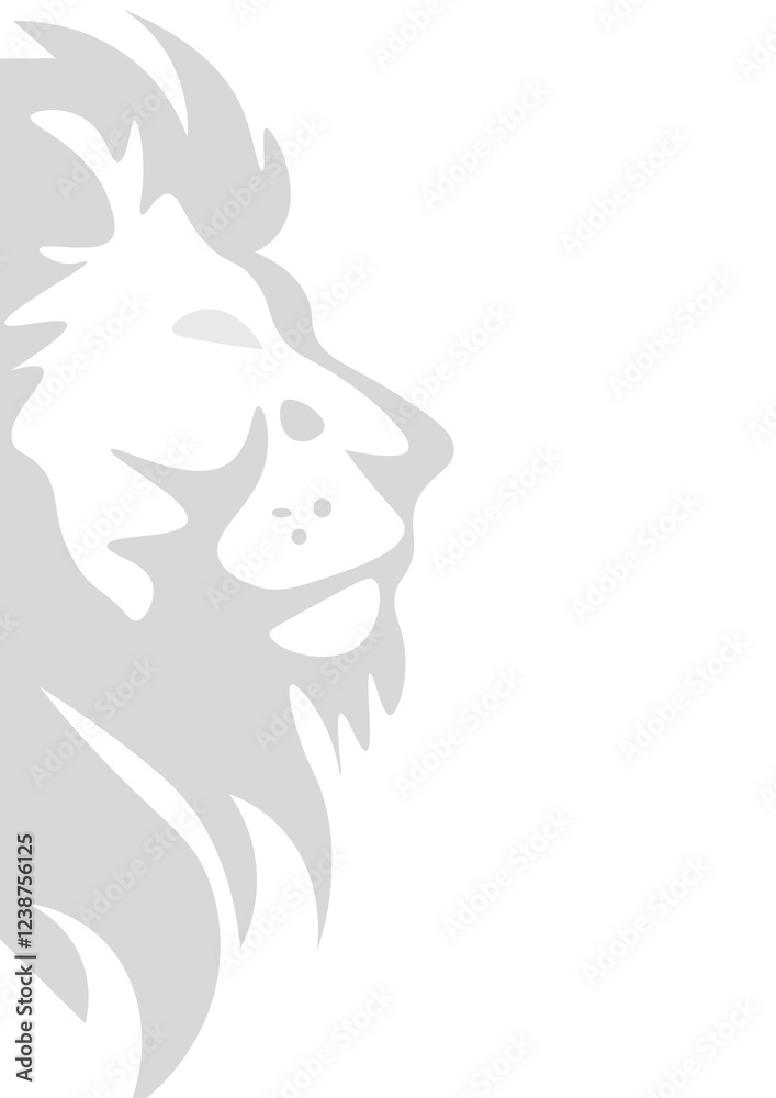 Obraz premium illustration of a lion face for a page background