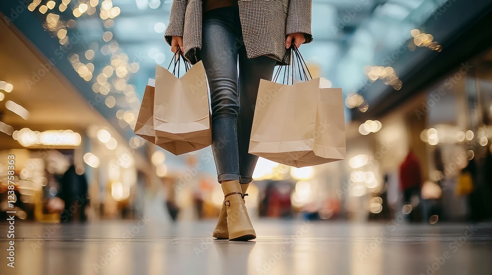 Fototapeta premium Close-up shot of an unidentified woman in casual attire.