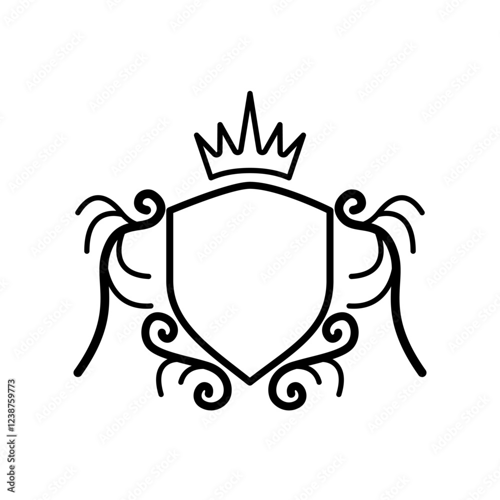 Obraz premium Heraldry Crest illustration template