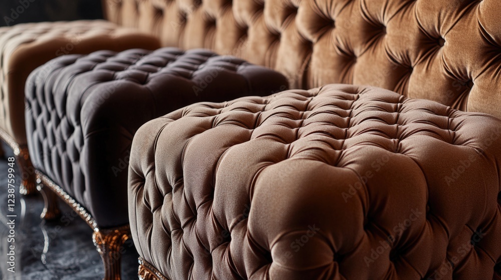 Obraz premium A close-up view of a colorful sofa with various patterns and hues