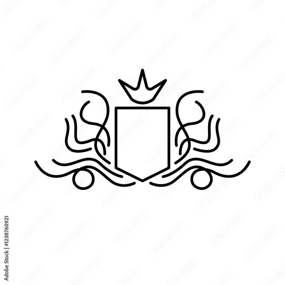 Heraldry Crest illustration template Heraldry Crest illustration template