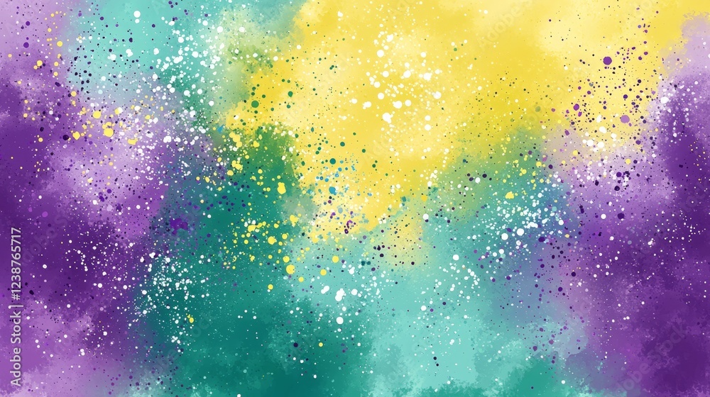 Fototapeta premium Expressive Digital Artwork Celebrating Mardi Gras