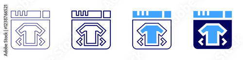 Online shopping policy icon in 4 different styles. Thin Line, Line, Bold, and Bold Line. Duotone style. Editable stroke