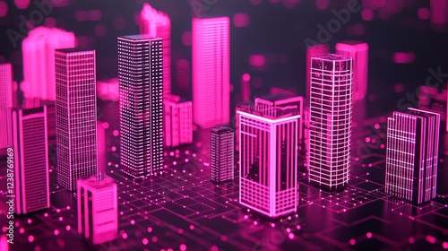 Dreamlike Data Driven Urban Sequences in Neon Light Reflections