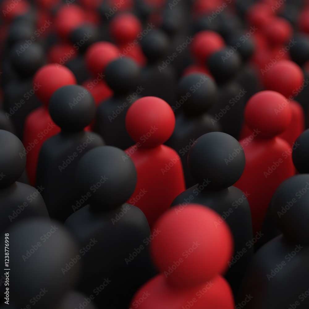Obraz premium Standing Out in the Crowd