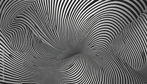 Wallpaper Mural Abstract Black And White Striped Vortex Illusion Torontodigital.ca
