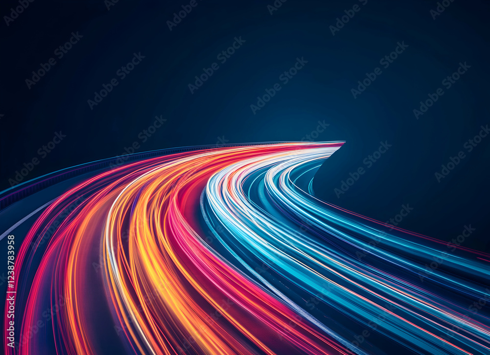 Abstract Light Trails: Speed, Movement, and Dynamic Energy Abstract Light Trails: Speed, Movement, and Dynamic Energy